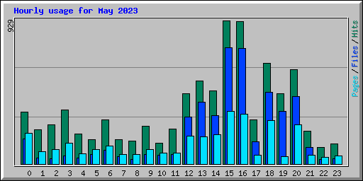 Hourly usage for May 2023